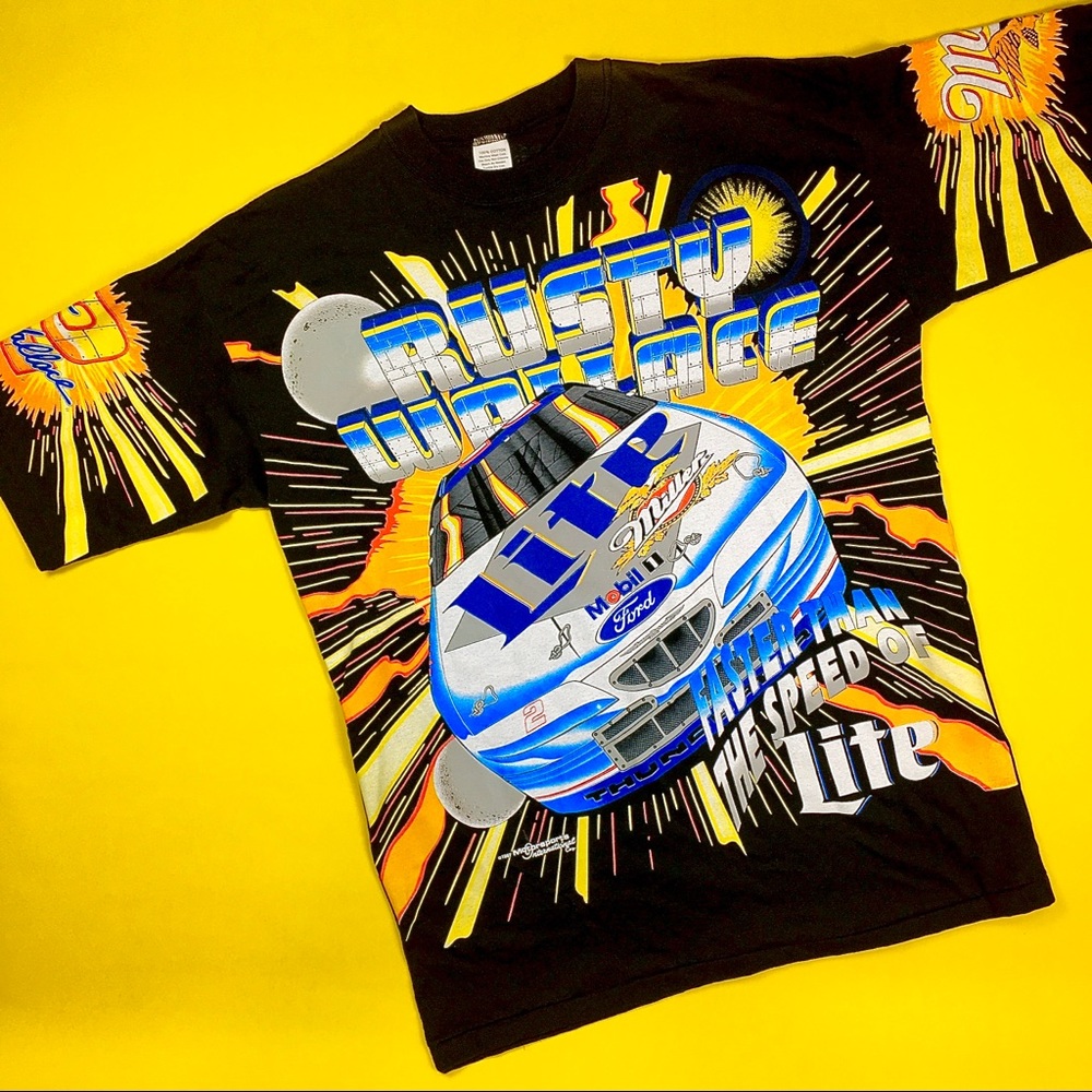 Vintage Deadstock NASCAR Rusty Wallace t shirt LG